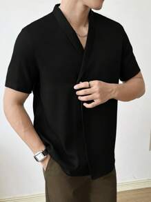 GENTILAND 男士素色襯衫 - 黑色 - 查看 4