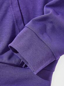 Manfinity RebelGame 男式宽松口号图案长袖休闲连帽衫 - 彩色 - 查看 5