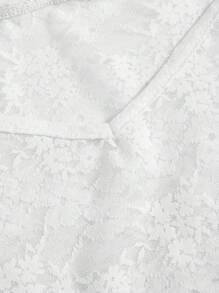 SHEIN ICON Off Shoulder Bell Sleeve Crop Top - White - View 4