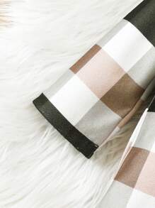 Baby Boy 1pc Plaid Double Breasted Overcoat