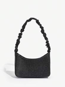 SHEIN ICON Foldable Color-block Handheld Clutch Bag For Women - Black - View 5