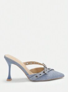 CUCCOO SZL 女性高跟單鞋 - 淺藍色 - 查看 14