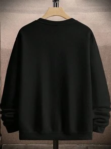 Manfinity LEGND Nam Plus Đồ họa sư tử in hoa Áo nỉ - màu đen - Xem 2