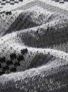 Manfinity Hypemode Nam Họa tiết Hình học Giường đôi In áo có mũ Áo len - Nhiều màu - Xem 4