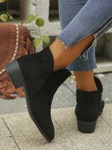 Ladies' Stylish Black Boots For Autumn And Winter - Black - View 4