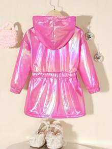 女嬰拉鏈開襟連帽外套