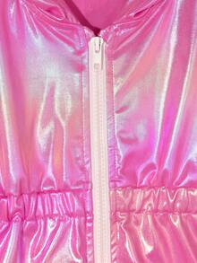 女嬰拉鏈開襟連帽外套