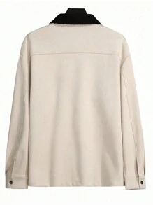 Manfinity Homme 男款翻領口袋外套 - 米色 - 查看 2