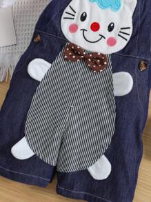 SHEIN Baby Boy Cartoon Graphic Overall Jumpsuit - Multicolor - View 7