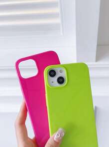 2pcs Plain Phone Case - Multicolor - View 2