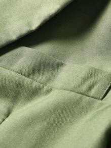 Manfinity Mode Nam 1 Miếng Nút đơn Áo vest - màu xanh lá - Xem 4