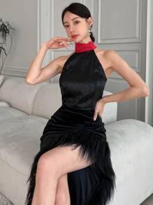 EastFlair Modern Chinese Style Mandarin Collar Tank Top For Women - Black - View 1