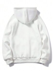 Sudadera con capucha clásica y retro para hombres | Opción de moda atemporal - Blanco - Ver 2