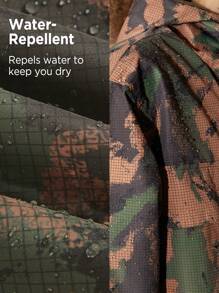 In My Nature Cazadora con estampado con bolsillo con solapa con cremallera - Verde militar - Ver 3