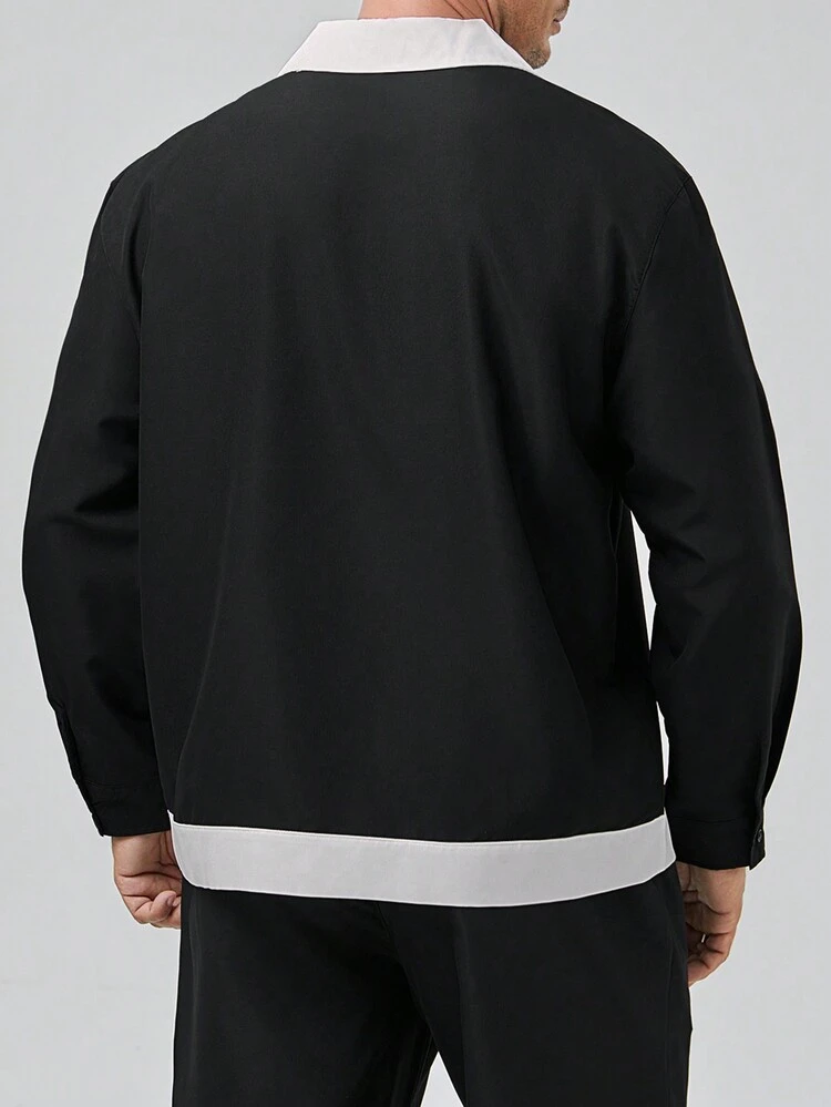 Men Plus Two Tone Shirt & Pants