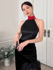 EastFlair Modern Chinese Style Mandarin Collar Tank Top For Women - Black - View 4