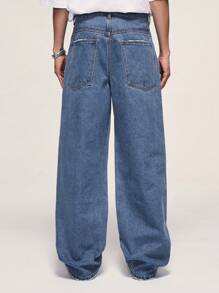 INFLATION 男士斜口袋牛仔褲 - 中等水洗藍 - 查看 2