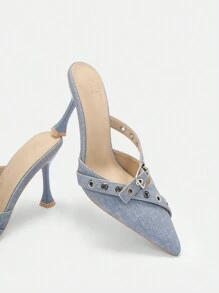 CUCCOO SZL 女性高跟單鞋 - 淺藍色 - 查看 9