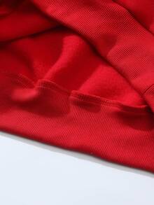 SHEIN Qutie In Giáng sinh Lót nhiệt Áo nỉ - Đỏ - Xem 4