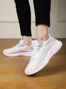 Damen Sportschuhe , lässig und Gemütlich Laufschuhe , Geeignet für Pärchen - Weiss - Übersicht 2