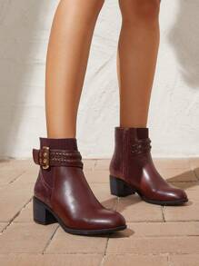 SheIn VCAY 時尚女性冬天靴子適用於戶外穿戴