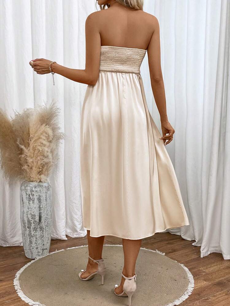 Twist Front Tube Dress