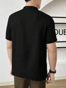 GENTILAND 男士素色襯衫 - 黑色 - 查看 3