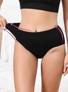 Shein Underwear&Sleepwear Basics 5 piezas Bragas cinta con estampado de letra cintura