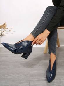 Women's Blue Ankle Boots - Royal Blue - View 1