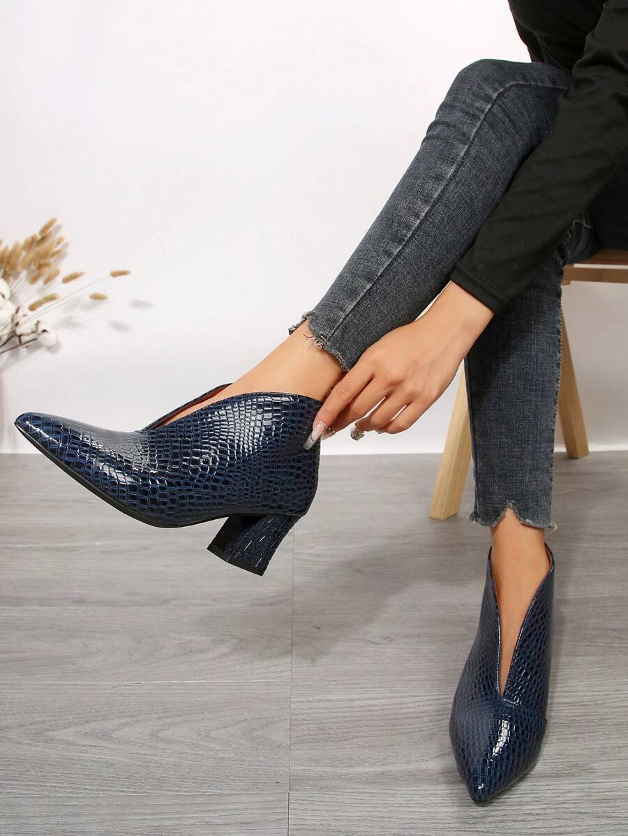 Women's Blue Ankle Boots - Royal Blue - View 1