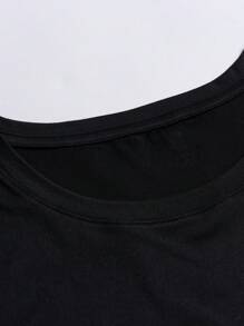 Manfinity LEGND Men Plus Size Cross Print Casual Short Sleeve Tee, For Going Out, Fall