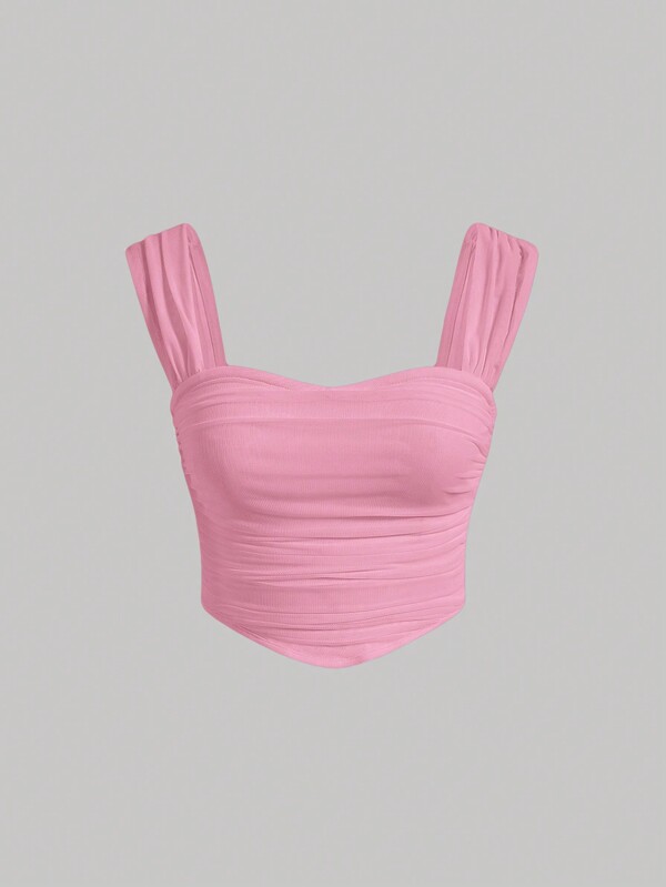 SHEIN MOD Solid Ruched Cami Top