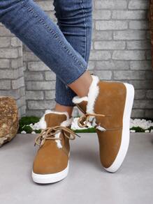 Botas De Nieve Para Mujer - Caqui - Ver 4