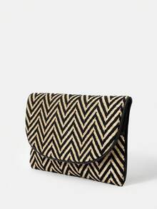 SHEIN VCAY Sáng bóng Mẫu Ly hợp , Đa chức năng Quý cô Túi đám tiệc , Đơn giản Và Đúng mốt - màu đen - Xem 4