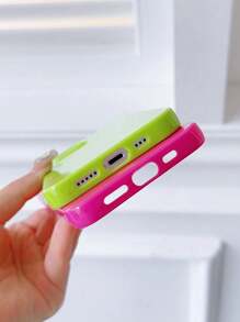 2pcs Plain Phone Case - Multicolor - View 3