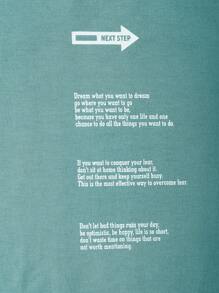 Teen Boy Slogan Graphic Contrast Binding Tee - Mint Green - View 3