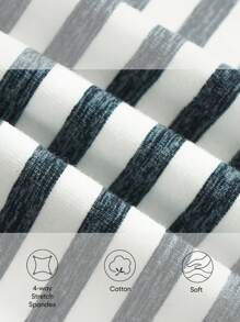 Cozy Pixies Baby Boy 2pcs Striped & Cartoon Graphic Tee - Navy Blue - View 11