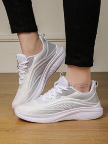Damen Sportschuhe , lässig und Gemütlich Laufschuhe , Geeignet für Pärchen - Weiss - Übersicht 3