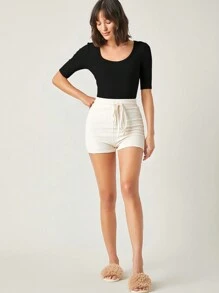 SHEIN BASICS 素色大圓領連身背心