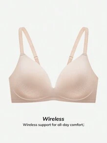 LUVLETTE Dream Curve Support+ 无钢圈无缝 T 恤文胸 - 杏色 - 查看 3