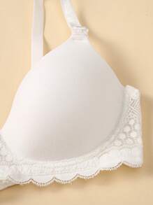 SHEIN Bra De Encaje Y Soporte Con Aro Para Maternidad