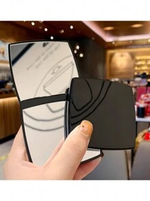 可折叠口袋化妆镜，1个装，方形双面迷你化妆镜，桌面镜，便携式旅行镜，适合女性和女孩，送给妈妈、妻子、姐妹、少女、朋友的礼物，客厅、卧室、浴室家居装饰，旅行用品，婚礼、派对、生日礼物，送给爸爸妈妈、好朋友、老师的礼物，新年礼物，配饰，趣味礼物，化妆，便宜，梳妆台，卧室，化妆配件，镜子，化妆镜，迷你镜，便携镜，小镜子，手持镜，便宜，圣诞礼物，化妆工具，便宜货，圣诞礼物 - 黑色 - 查看 3