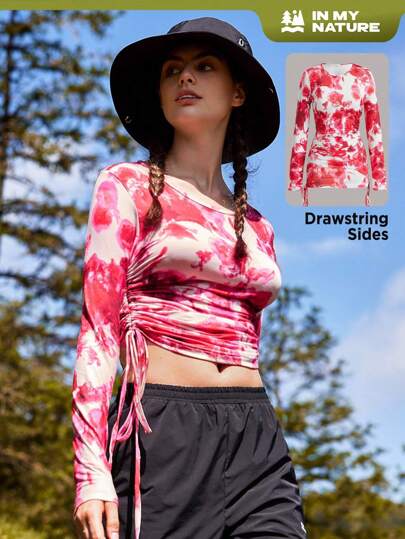 In My Nature 紮染側抽繩短款T恤