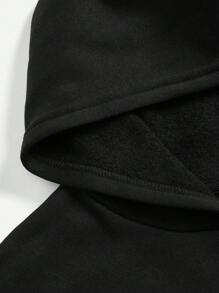 Áo nỉ in hình bướm và khẩu hiệu dành cho thiếu nữ - màu đen - Xem 3