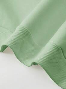 Manfinity 大碼獅子圖案運動衫&腰部抽繩衛褲 - 綠色 - 查看 3