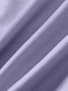 SHEIN 女大童工字運動套裝 - 紫色 - 查看 3