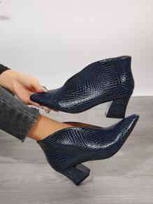Women's Blue Ankle Boots - Royal Blue - View 3