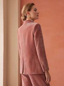 MOTF PREMIUM Vải to sợi Áo vest - Bụi hồng - Xem 9