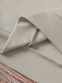 INAWLY 大碼愛心和標語圖案落肩袖運動衫