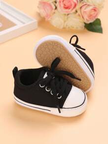 Unisex Infant Spring & Autumn Casual Sports Shoes With Soft Sole, For 0-1 Year Old - Black - View 2